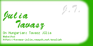 julia tavasz business card